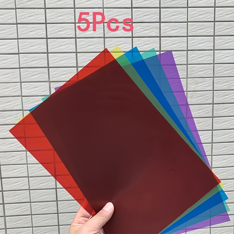 E-shop Lebendige Farben von A4 transparenten Kunststofffolien – -Oberfläche, DIY-PVC-Folie für Bastelprojekte, Grundtöne, dünne transparente Folien für