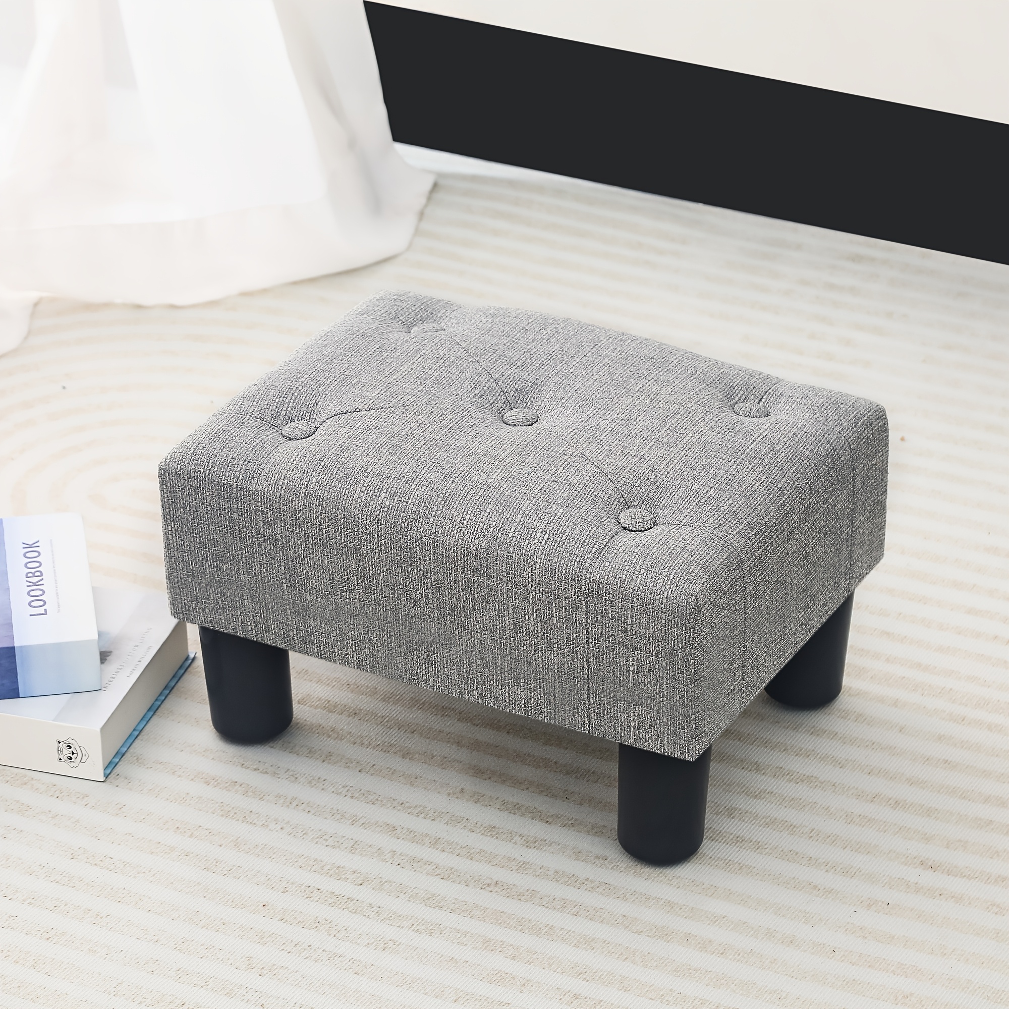 small footstool with legs sold on Temu United States