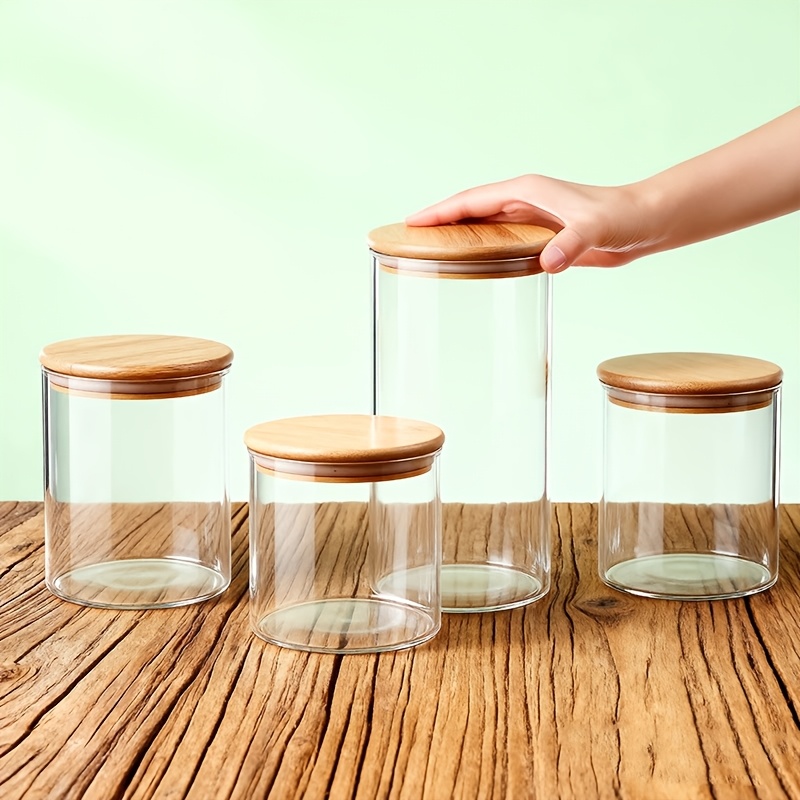 kaffeeglas aufbewahrung MAGICLULU Aufbewahrungsbox für Eingelegtes Transparent Vorratsglas aus Glas zur von Trockenlebensmitteln oder Salz und Pfefferstreuer Küche, Haushalt & Wohnen Beistelltisch Farbe:Natur (gewachst) und gelbes Seil Kartoffeln im Kühlschrank lagern