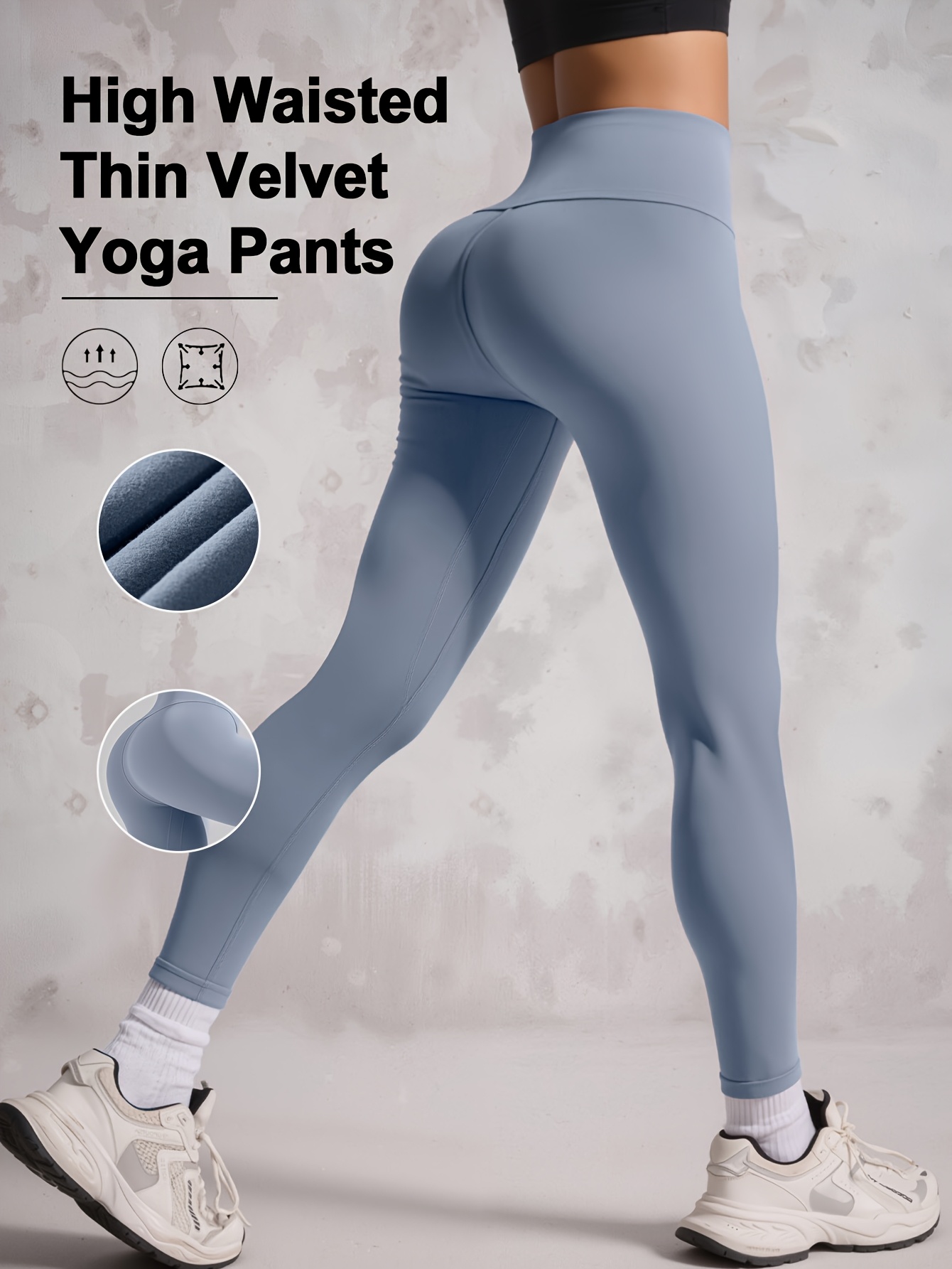 women's high-waisted tummy control padded gym leggings butt