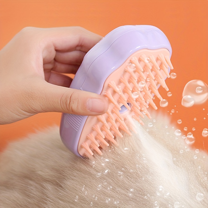 

3 In 1 Self-cleaning Massage Combs, Pet Grooming Brush For Cats, Pet Steam Brush Usb Charging Cat Comb, Undercoat Hair Removal Comb, Pet Care Electric Spray Massage Cat And Dog Remove And Loose Hair