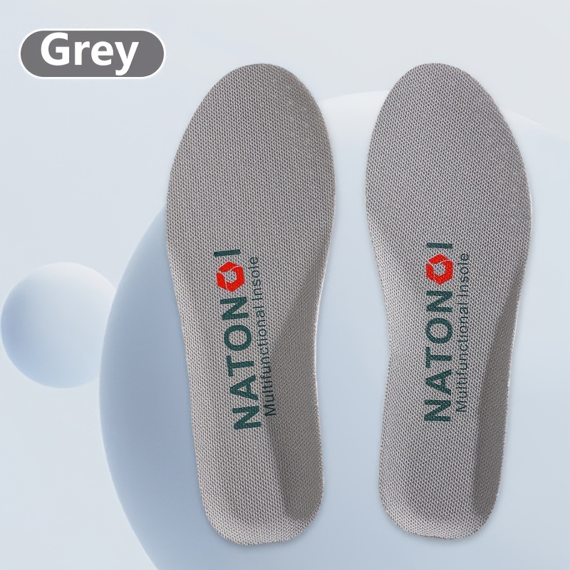 Thickened White Pu Sports Insoles, Cloud-like Soft Cushion, Sweat Absorbent & Breathable, Elastic Shock Absorption For Men Women Long Standing