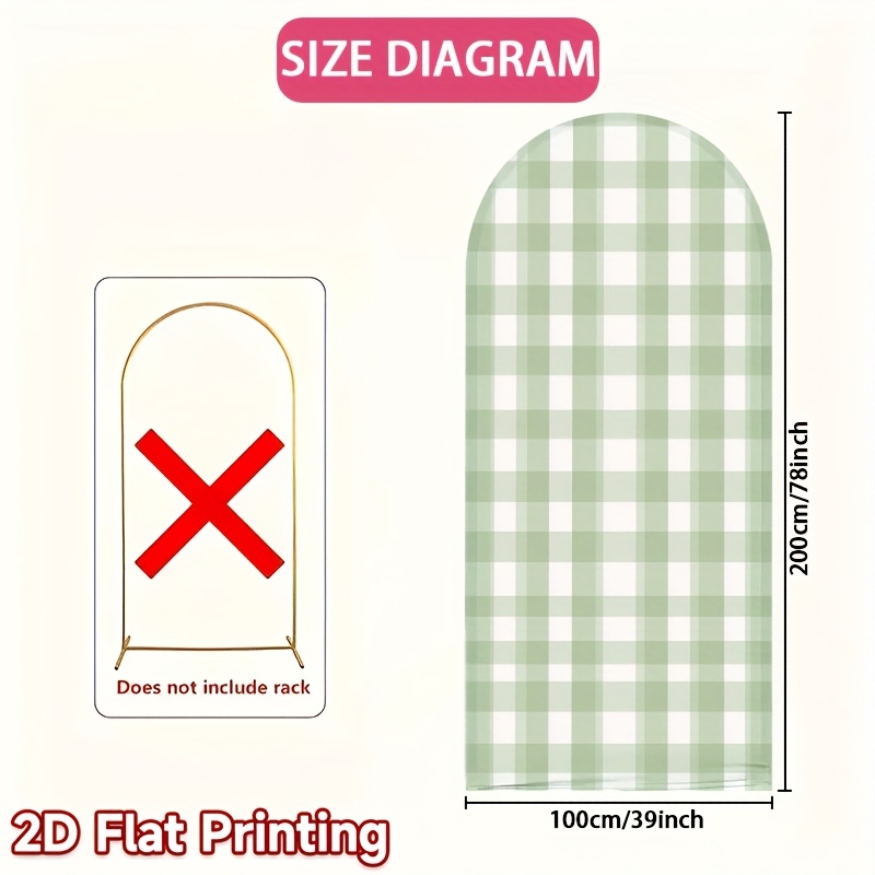 TEMU Copertura per Sfondo ad 2D Piatto, 1 Pezzo, Motivo a Quadri Verde e (2), Copertura per Sfondo ad , Singolo 2D Piatto NON 3D (Supporto per Non ,