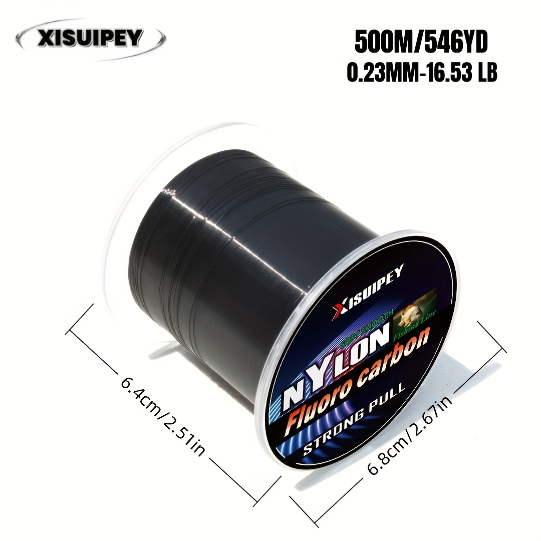E-shop 500m/546YD Null-Absorption Fluorokohlenstoff-Nylon-Angelschnur, für Weitwurf, verhedderungsfrei, stark verschleißfest, geeignet für Süß-