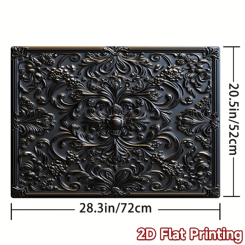 TEMU 1pc Élégante pour Plaque de Cuisson Électrique Noire & Tourbillon - Couverture en Caoutchouc Antidérapante Compatible avec les Plaques