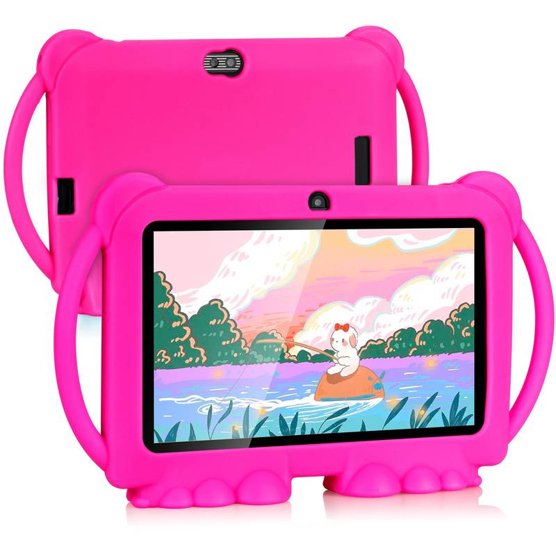Tablet Bambini 7 Pollici Da 3 A 12 Anni – 32GB, Doppia Fotocamera, Custodia Antiurto, Controllo Parentale, WiFi, Google Play – Con App Educative E YouTube Kids