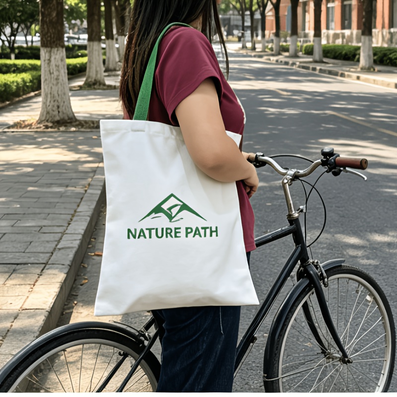 Custom White Canvas Tote Bag for Parties and Picnics