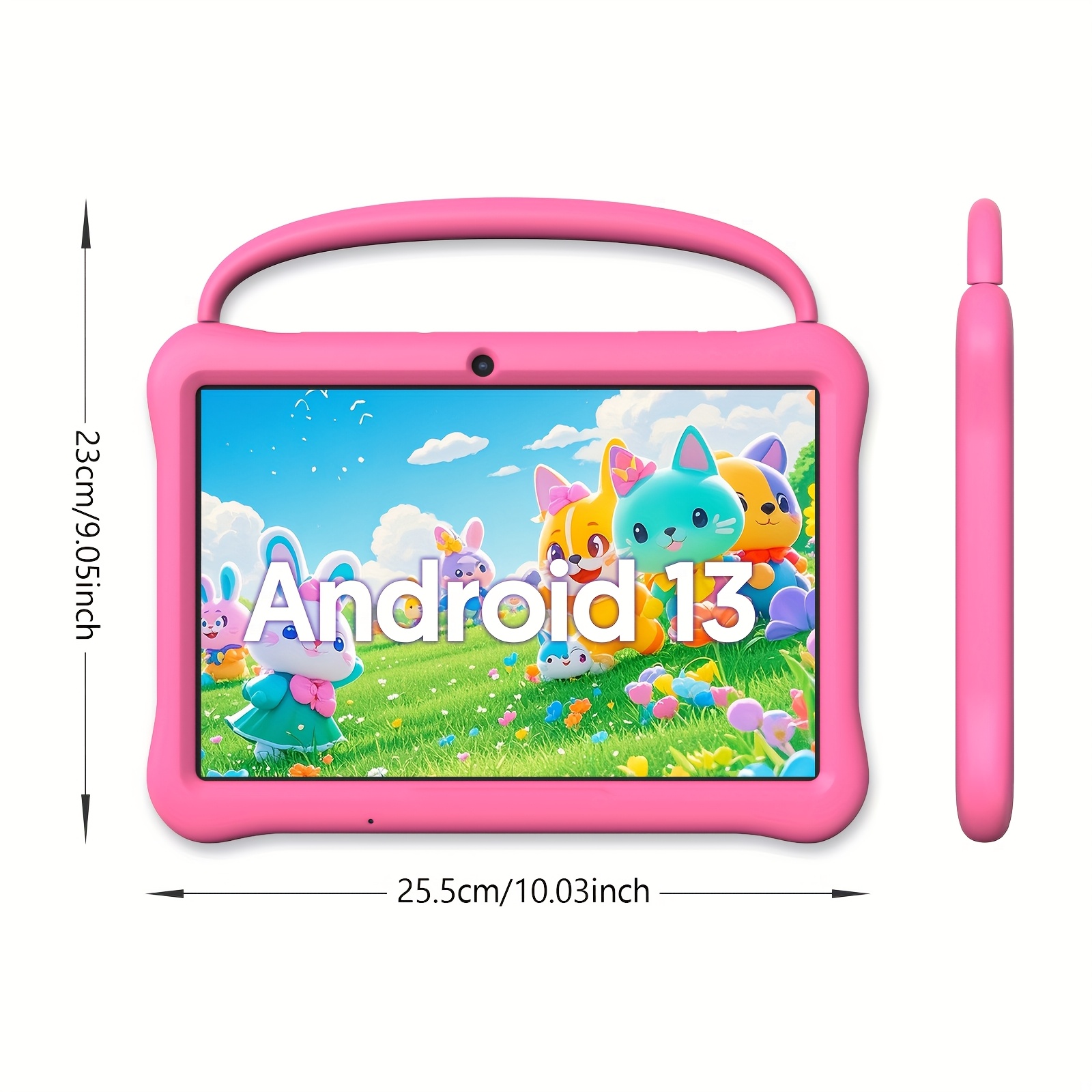 BAKEN Kids Tablet, Android 13 Tablet For Kids 10 Inch, Tablet Octa-Core CPU 64GB ROM 2GB RAM 1TB SD Card Expandable, Children'S Tablet With Case, Wifi Tablet Parental Control, Dual Camera, Shockproof Case For Kids Tablets, 1280*800 IPS HDTouch Screen