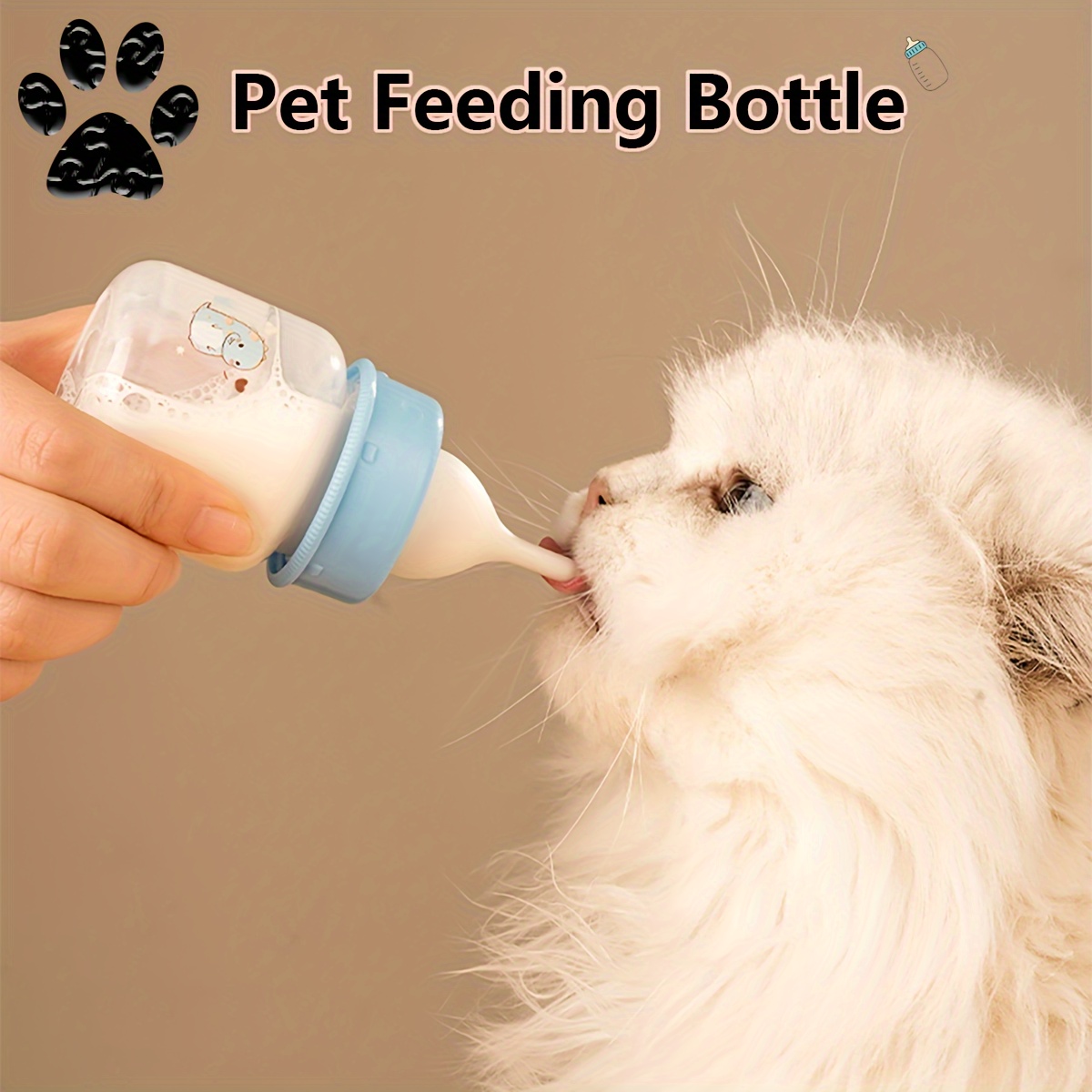 cat nursing bottle kit, multiple kitten milk feeder bottle with