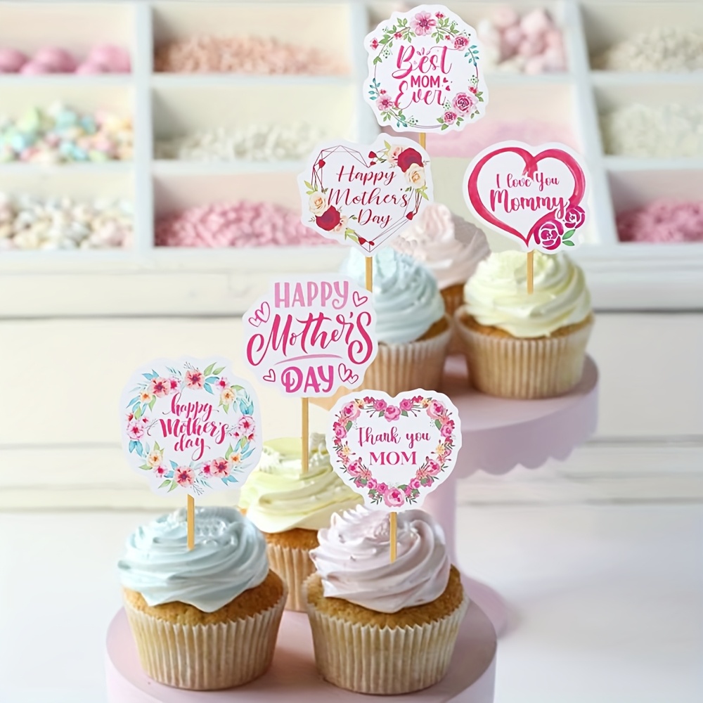 Happy Mother's Day Banner - Rose Gold Glitter Best Mom Ever Party Decorations For Birthday Celebration