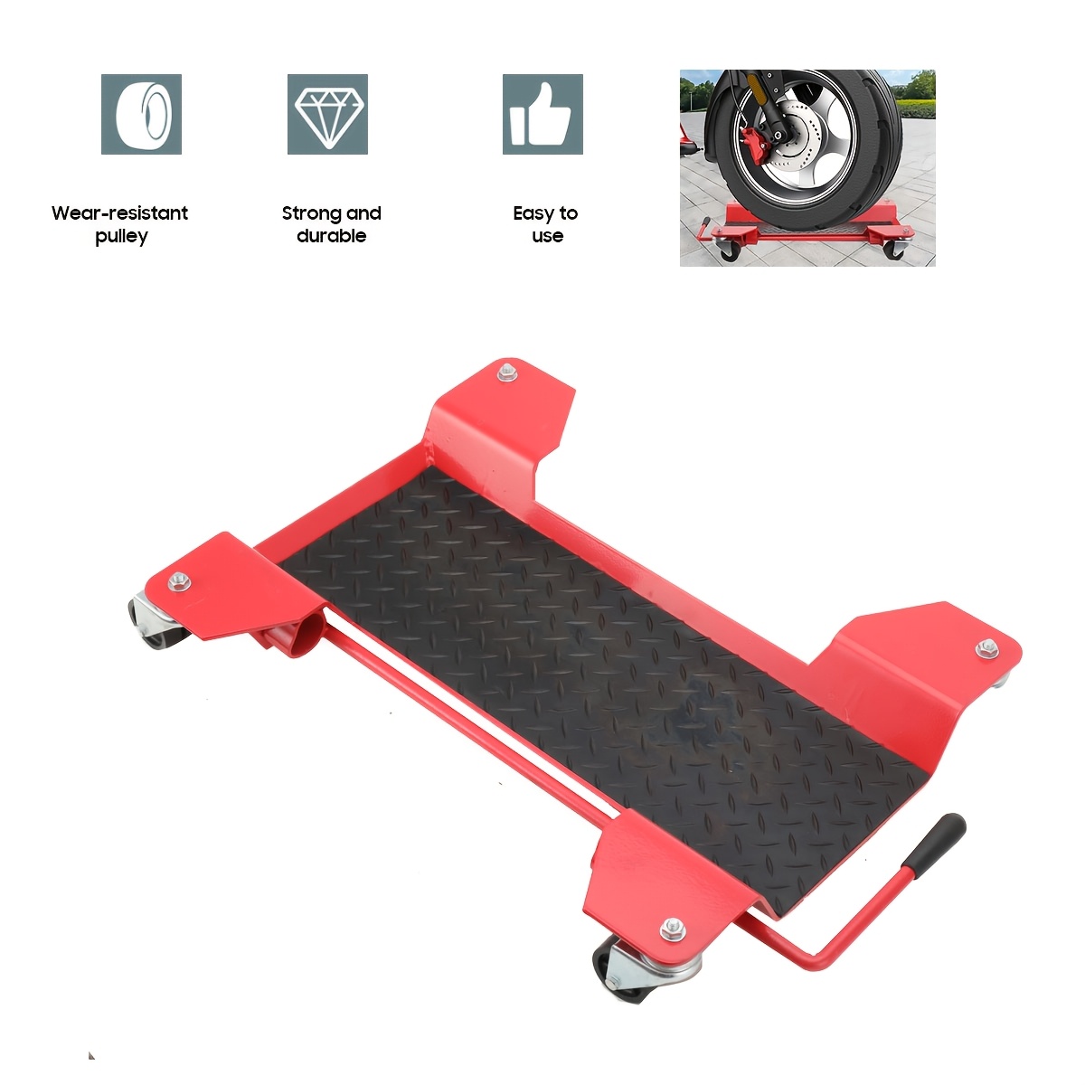 Image of Motorcycle 360 Kg, Rail Plate Parking Assist Motorcycle Stand, Motorcycle Stand With 360° Smoothness Rollers