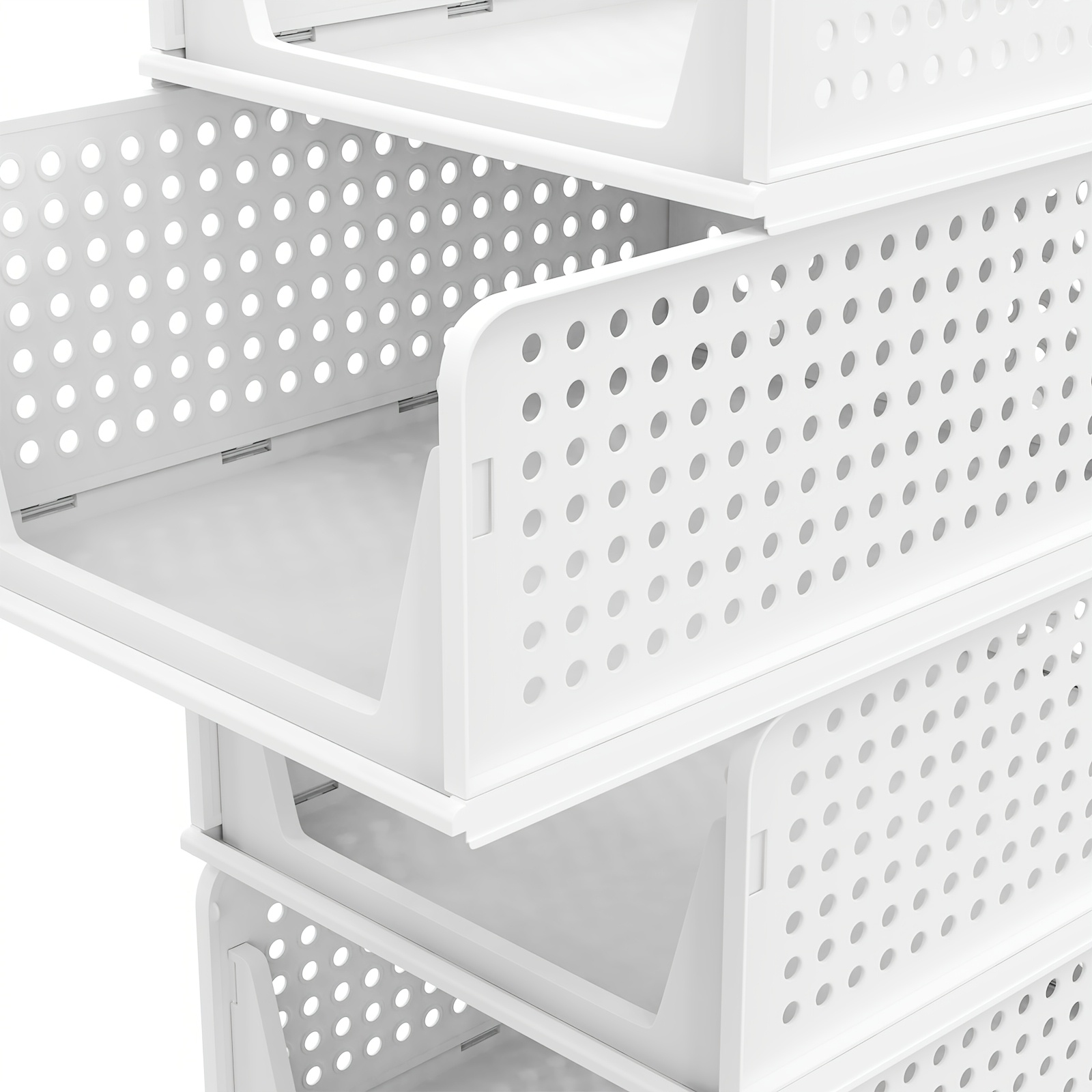 4pcs Stackable Wardrobe Storage Organisers for Clothes