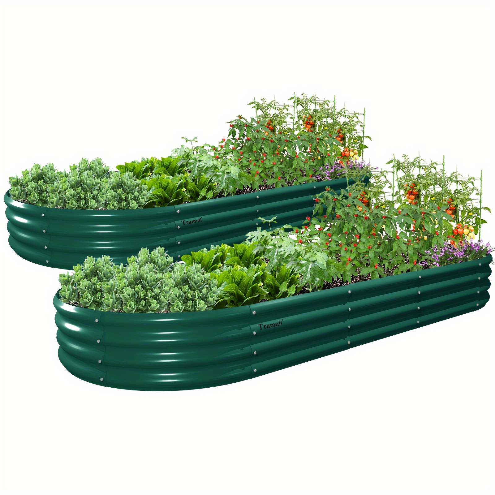 

2 Pack 8x3x1ft Galvanized Raised Garden Bed Large Metal Planter Box Kit Elevated Raised Garden Planters For Outdoor Plants