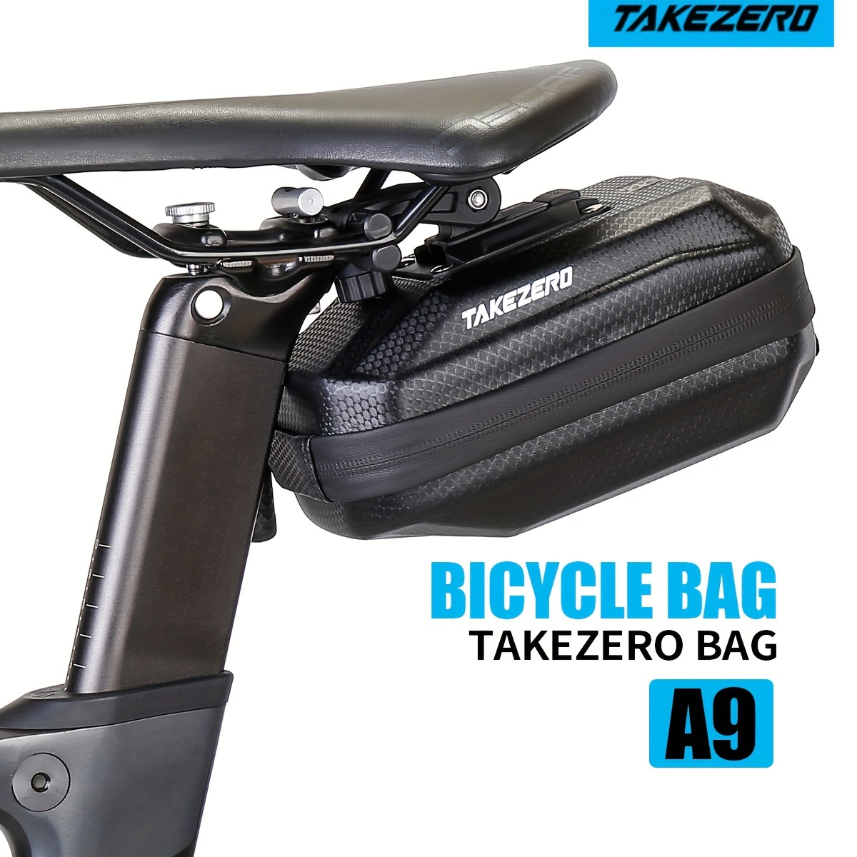 

Takezero A9 Adjustable Eva Hard Shell Bicycle Bag, Easy Seat Mounted Bike Bag For Road And Mountain Biking