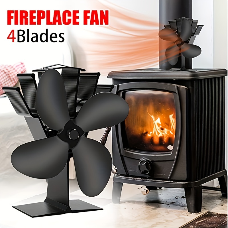 high   blade wood stove fan for heat distribution high quality no battery needed painted metal construction ideal for air circulation cooling   home office and outdoor use details 3