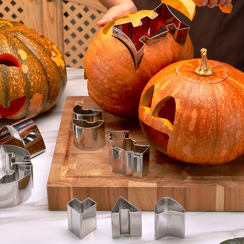 

10pcs Stainless Steel Pumpkin Carving Kit For Halloween - Spooky Lanterns, Parties & Holidays