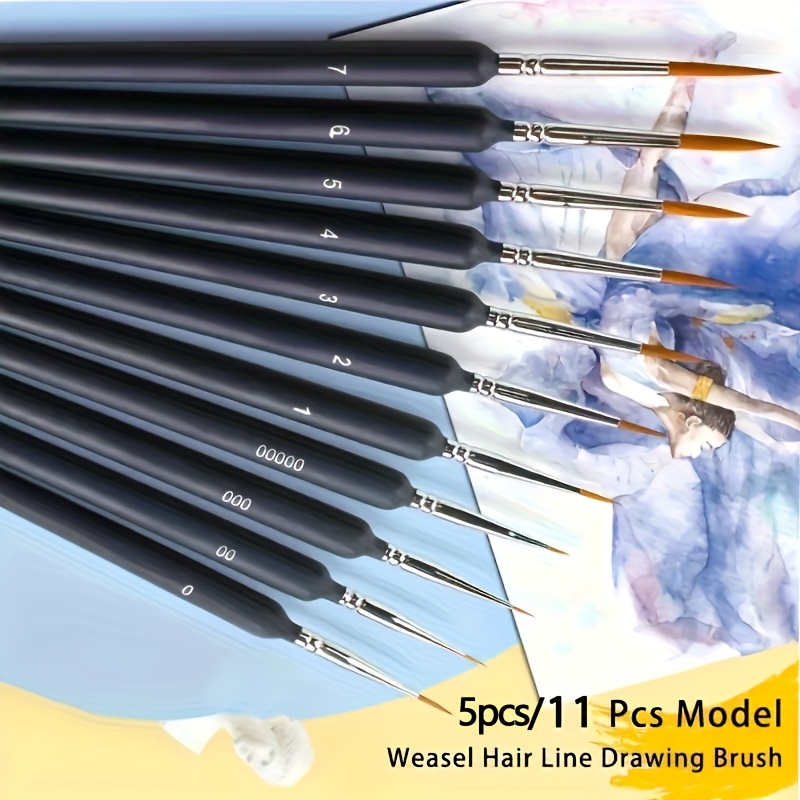 

5pcs/11pcs Professional Water Pens, Miniature Oil Painting Brushes, Suitable For Watercolor, Oil Painting, And Acrylic Painting.