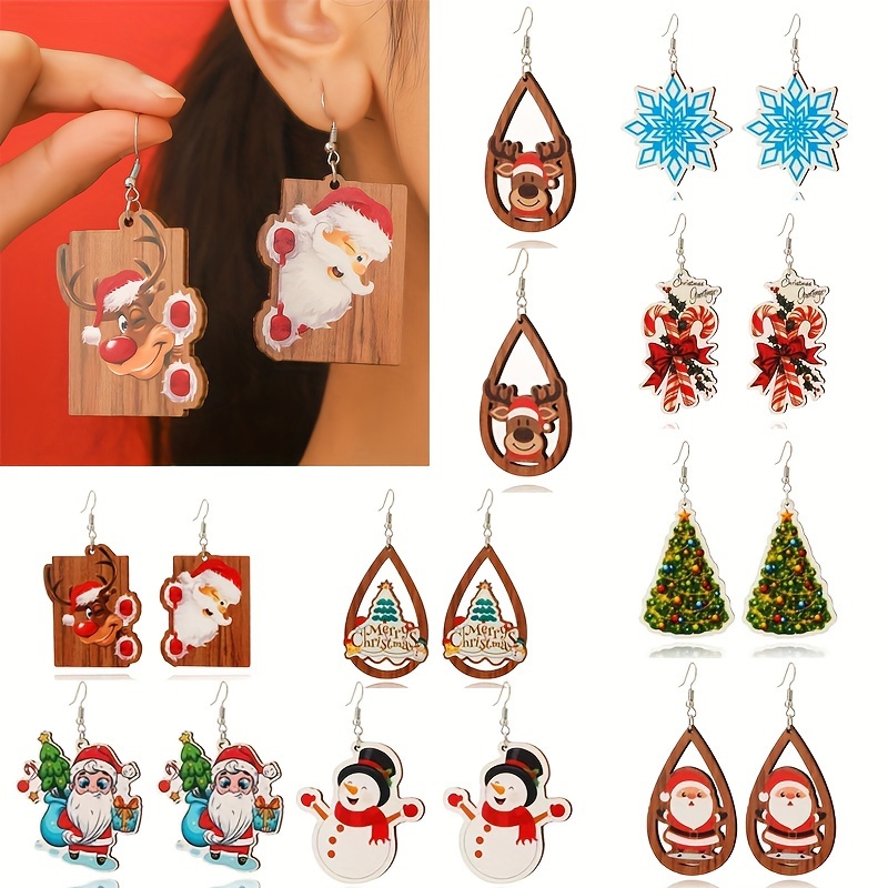 

9 Christmas Wooden Drop Assorted Christmas Wooden Weight For Christmas