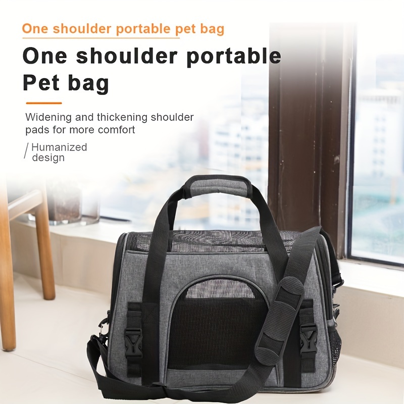 

1pc Pet Bag For Dog & Cat, Mesh Breathable Large Capacity Cat Bag, Portable Pet Handbag For Going Out, For Small Dogs & Dogs