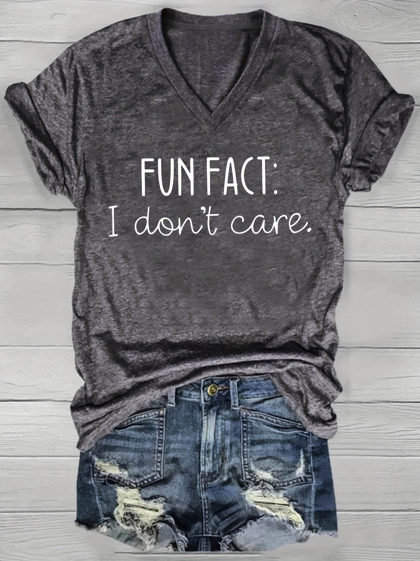 2024 Cross-border European and American Women's V-Neck Loose Casual Short Sleeve Top with Bottoming T-Shirt