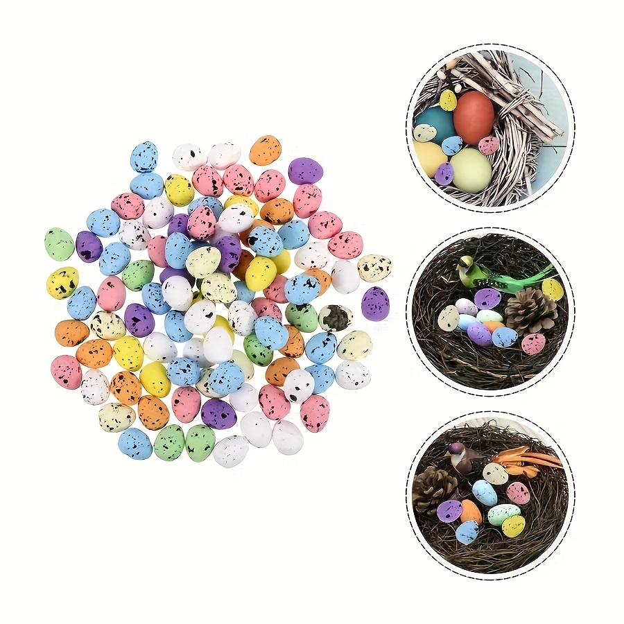 

-pack Colorful Foam Easter Eggs, Diy Wreath Decor, Realistic Spotted Eggs For Nest Decoration, Craft Supplies