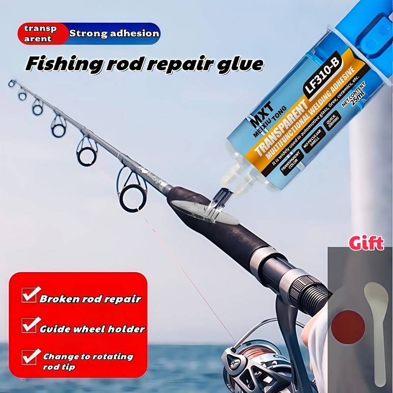 1pc * * for Fishing Rods, Professional Fishing Rod Ring, Fast-Drying Epoxy  Repair * High-Strength * Suitable for Rod Tips, Guide Rings, Carbon Fiber  Rods | Suitable for Saltwater and Freshwater, AB * ...