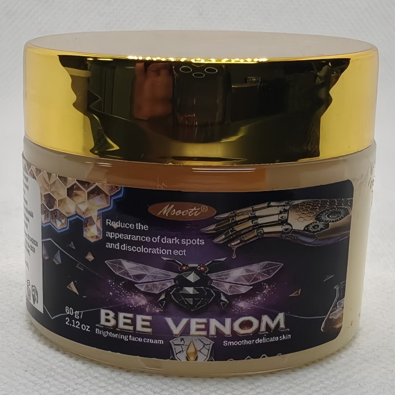 Image of Bee Venom Cream, Reduce The Of Dark Spots And Discoloration, Contains Niacinamide, Hyaluronic Acid, Vitamins C And E, Brightens Skin, Evens Skin Tone, Suitable For Types