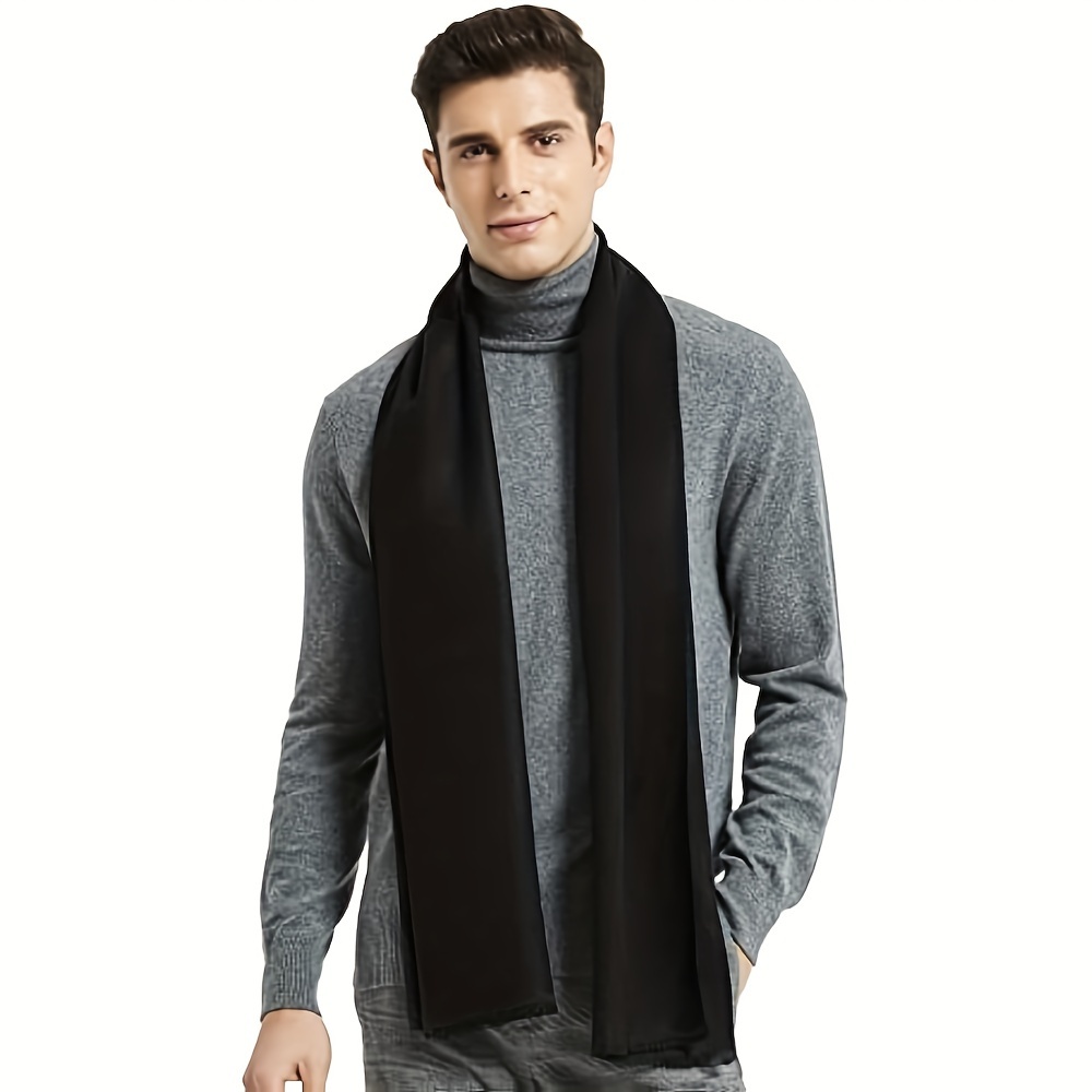 

Écharpe en coton 100% pour homme - Écharpe douce et chaude de style casual pour l'hiver