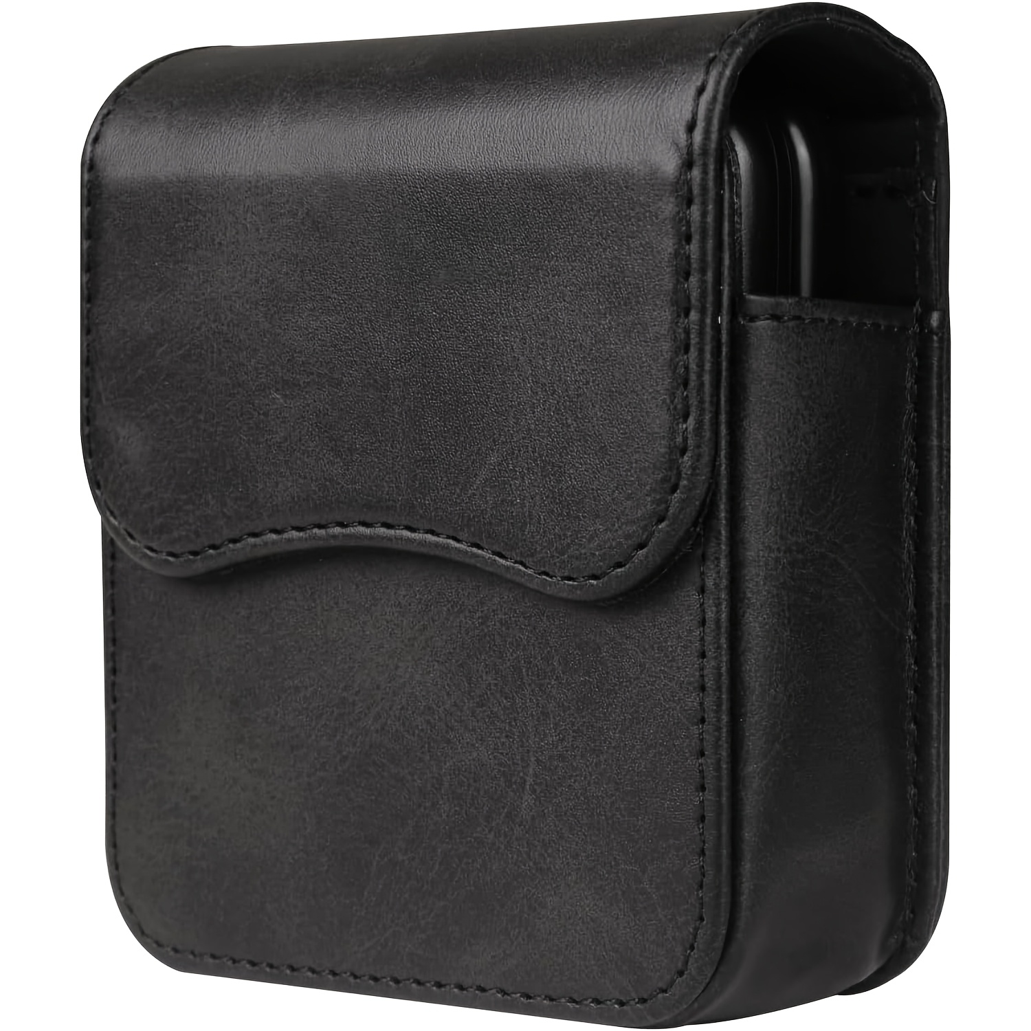 TEMU Étui de téléphone - Pochette taille taille en cuir personnalisée avec fentes pour cartes, compatible avec les séries Z Flip/Huawei P50
