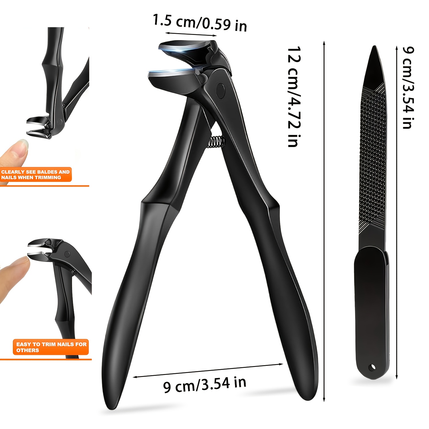 Extra-Long Handle Nail Clippers for Thick Nails