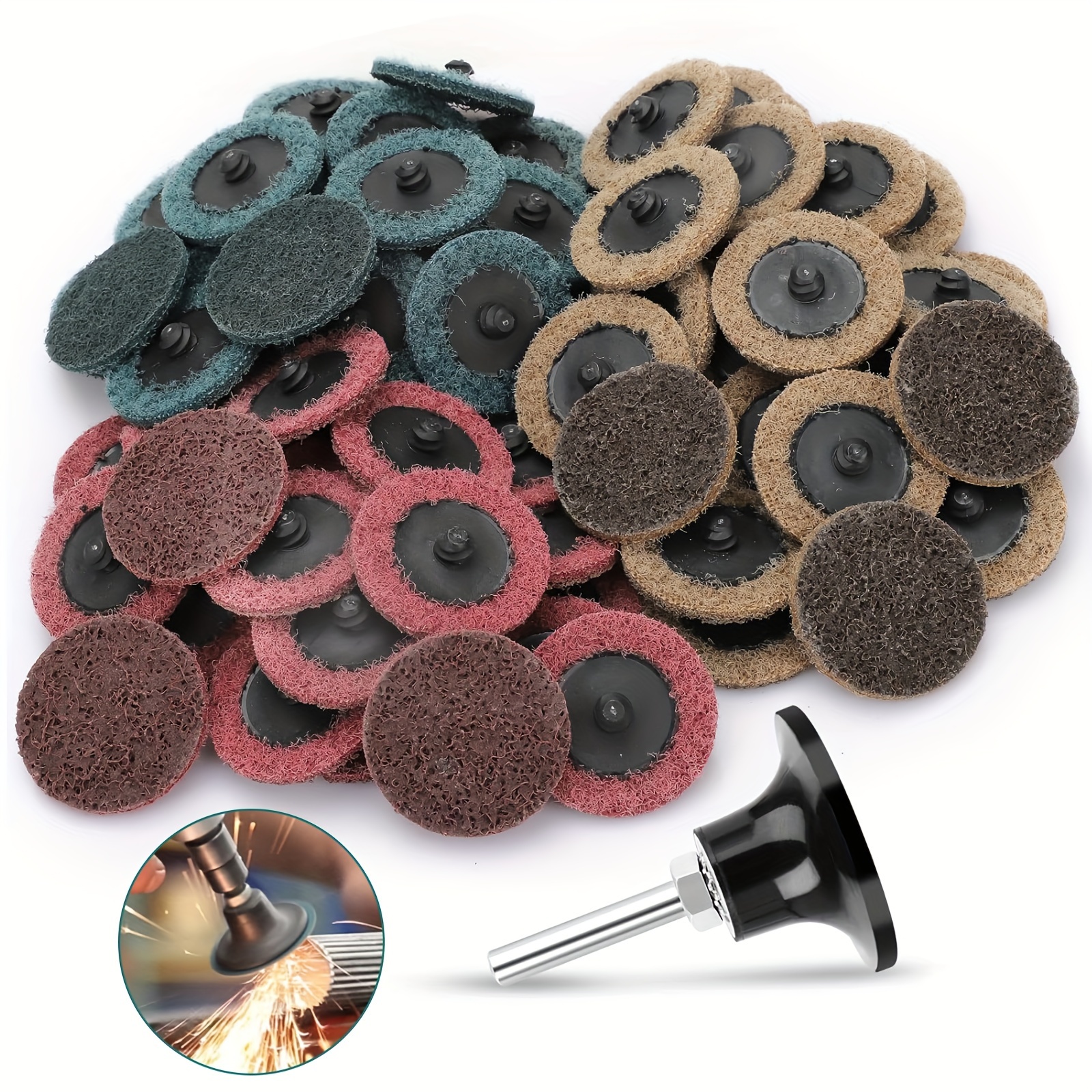 

90pcs Sanding Disc Pad, Discs, Die Grinder Sanding Disc, For Surface Strip Polish And Burr -fine Medium Coarse