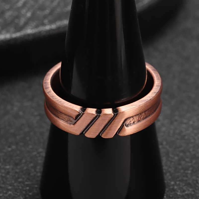 Copper Wire Knot Open Ring Men's Accessory