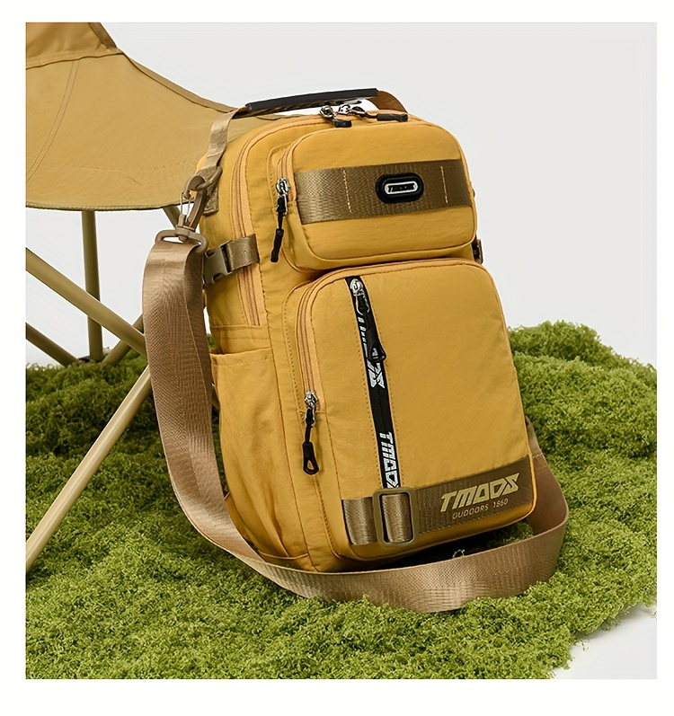 unisex chest backpack large capacity convertible crossbody handheld waist pack with multiple compartments padded shoulder straps waist clip for outdoor hiking gym travel durable casual outdoor bag 18 colors backpack for travel hiking essentials stylish outdoor gear secure zipper closure details 19