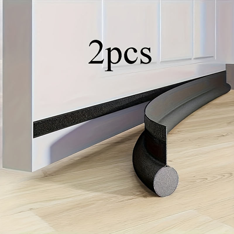 

2-pack Polyurethane Door Draft Stopper, Adjustable Self-adhesive Weatherproof Sealing Strip For Noise Reduction, Wind Blocker, And Under Door Seal