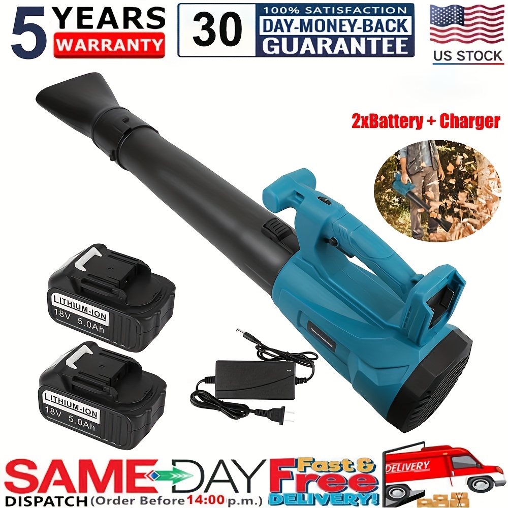 

Cordless Leaf Blower Kit With 2x18v Batteries & Charger - 500cfm/130mph, Lightweight Design For Easy Yard , Includes 6 , Ideal For Lawn, Patio,