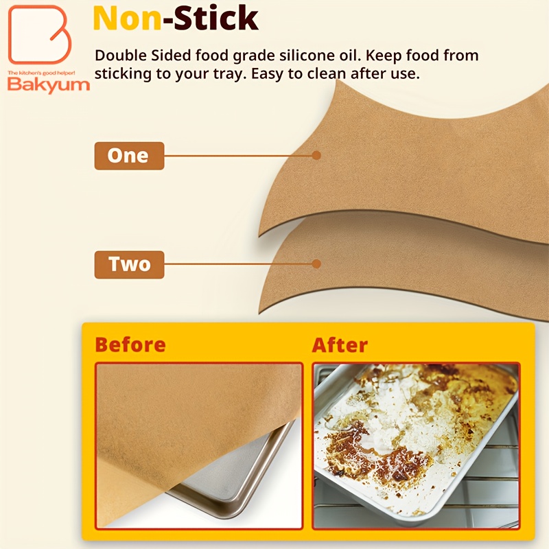 400pcs   unbleached parchment paper sheets 12x16 inch heavy duty 45gsm non stick oil proof double silicone coated pre cut baking sheets for oven air fryer grilling steaming kitchen essentials grilling paper durable baking liner professional chefs meal preppers Product details 4