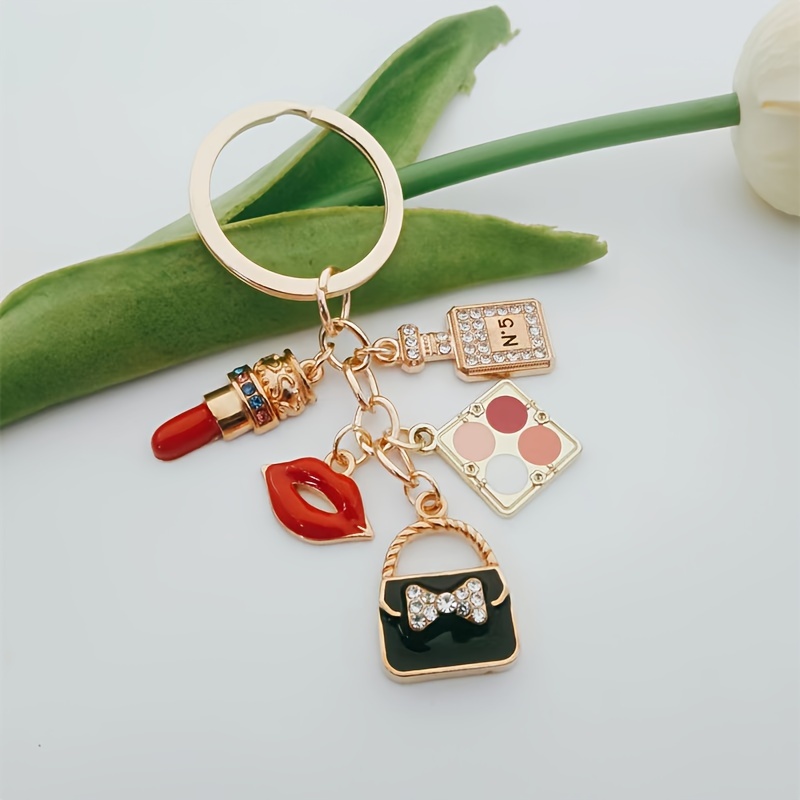 

Enamel Keychain For Women, Cosmetic Makeup , , , , , Metal Keyring For Ladies