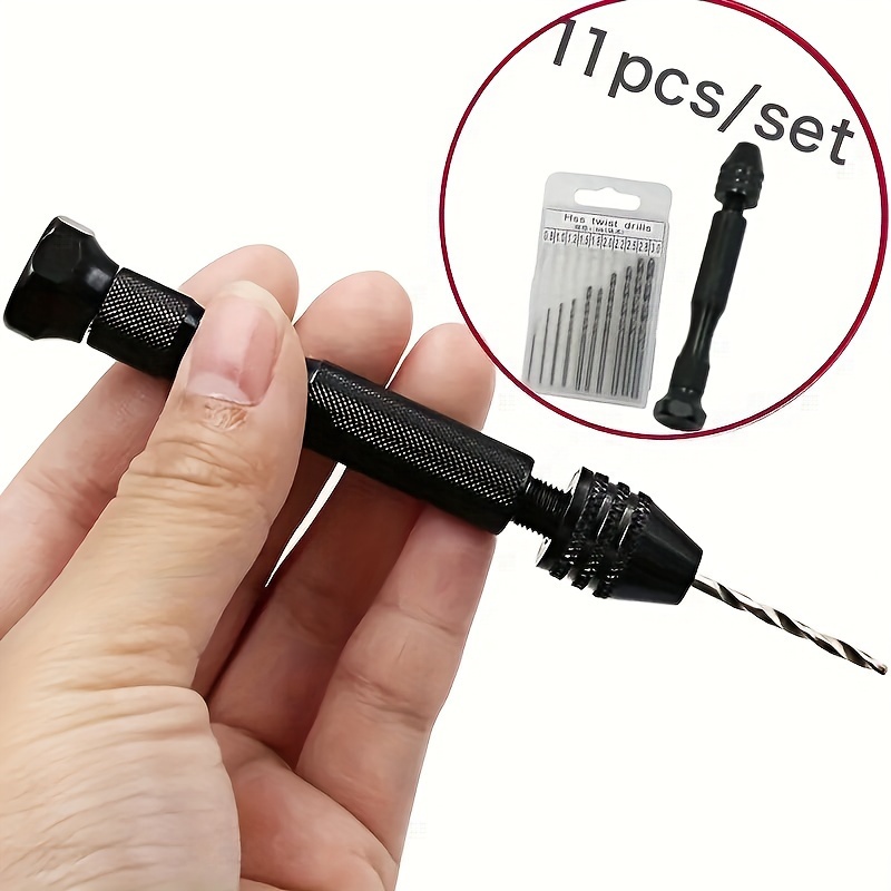 

1pc Hand Twist Drill - -claw, 0.3-3.4mm Size, Steel Material, For Diy & Carpentry, Mini Manual Punch Reaming Tool, Ideal For Amber Making & Stationery Projects, Industrial Hardware