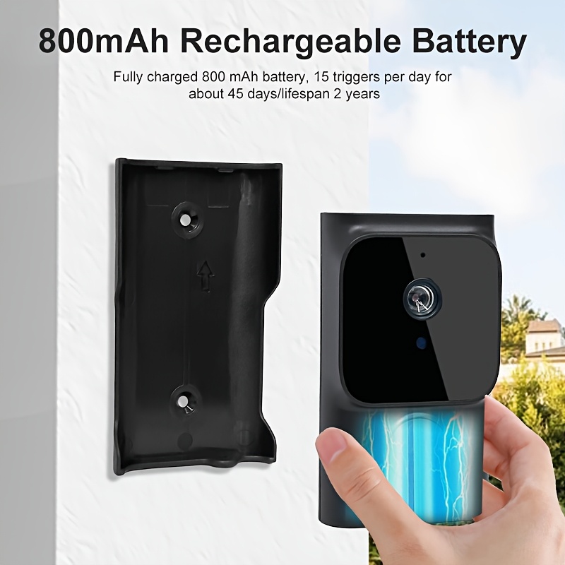 1pc wireless smart video doorbell camera ring doorbell hd Temu Spain