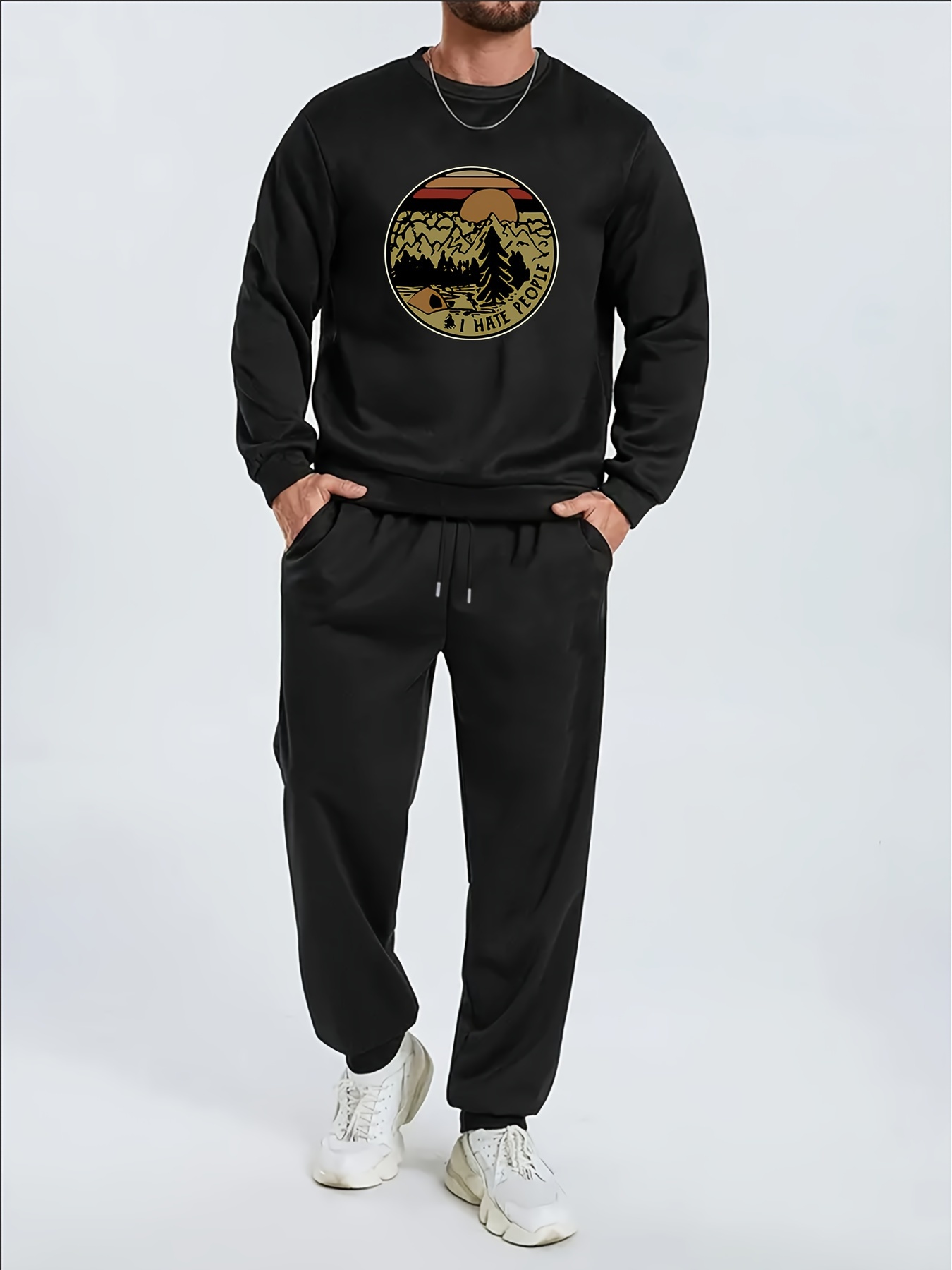 Conjunto Chandal Chándal De Algodón Para Hombre ¡Cómodo Para