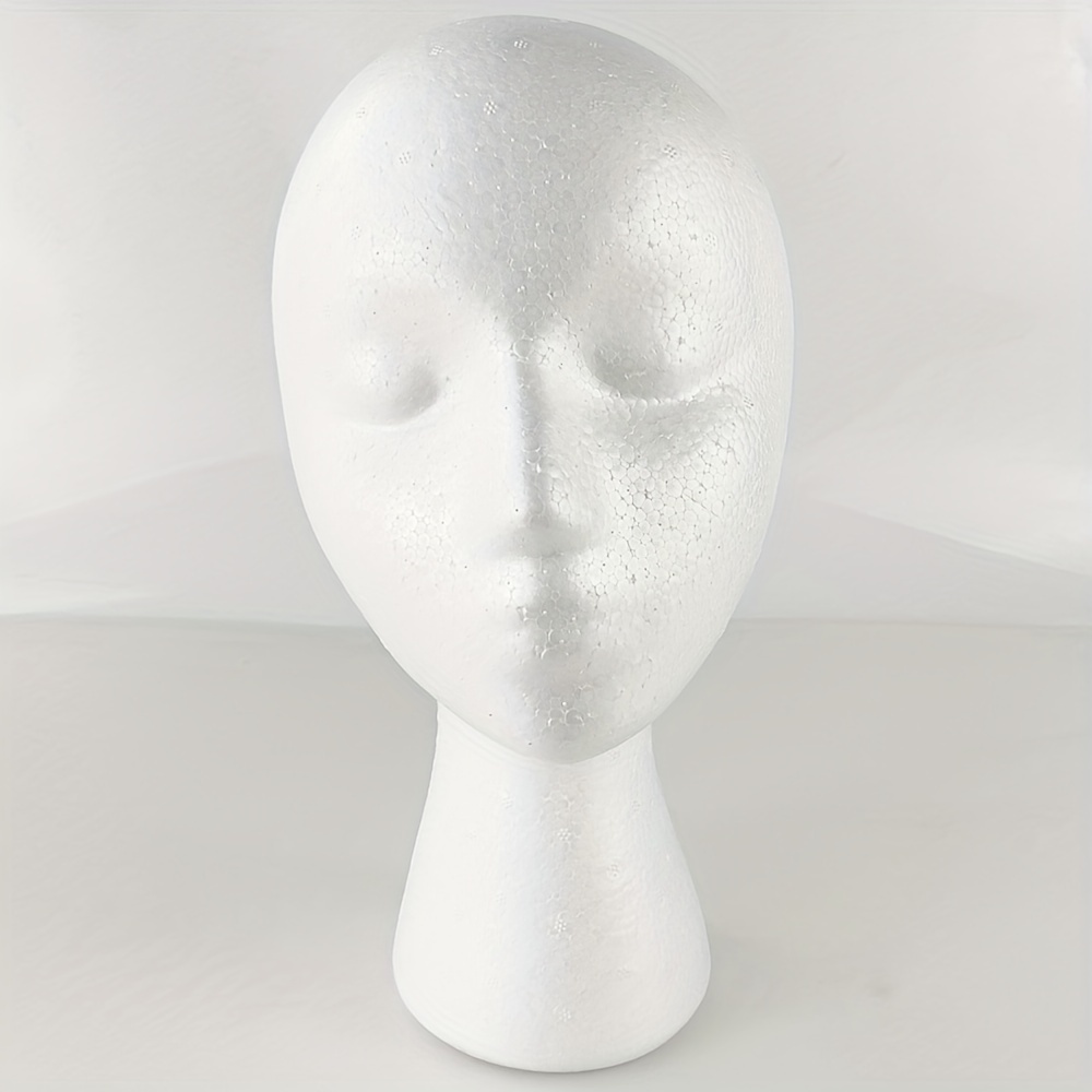 TEMU Model Head Foam Head Mold Wig Hat Placement Model