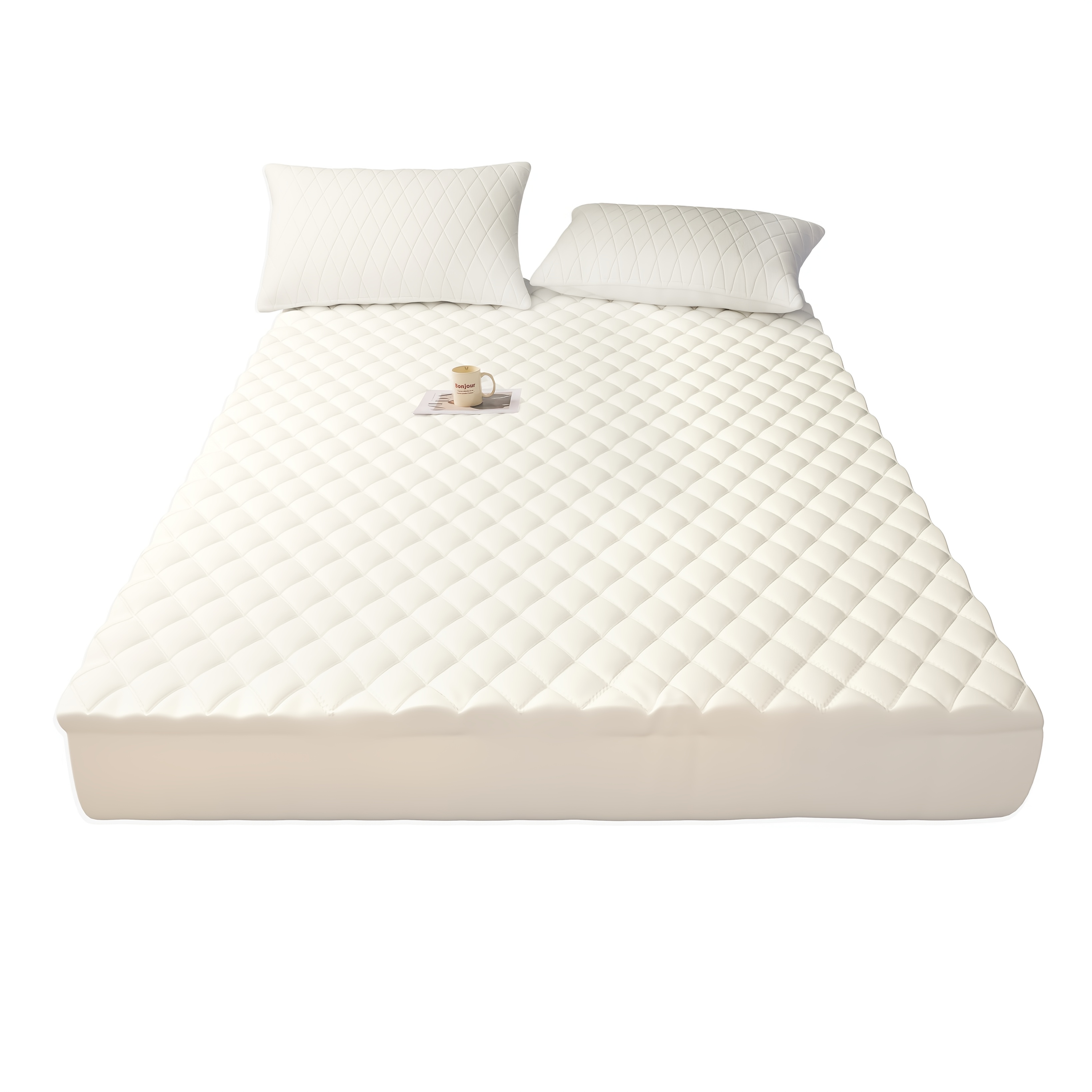 1pc Waterproof Non-Slip Mattress Protector, Solid Colour Quilted Bed Cover with Deep Pocket-Bed Bug Mattress Protector, Warm & Breathable Bedding for Bedroom, Guest Room Or Hotel, Perfect Gift for Family And Couple, Christmas Gift (No Pillowcases) 19 1pc Waterproof Non-Slip Mattress Protector, Solid Colour Quilted Bed Cover with Deep Pocket-Bed Bug Mattress Protector, Warm & Breathable Bedding for Bedroom, Guest Room Or Hotel, Perfect Gift for Family And Couple, Christmas Gift (No Pillowcases) - Image 19