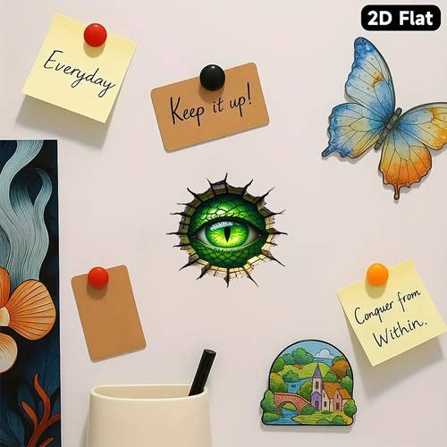 1 pz magnete per frigorifero stampato in 2d, adesivo decorativo, magnete per frigorifero, e di , adsorbimento stabile e non facile da staccare, a frigoriferi, congelatori, armadietti in ferro e