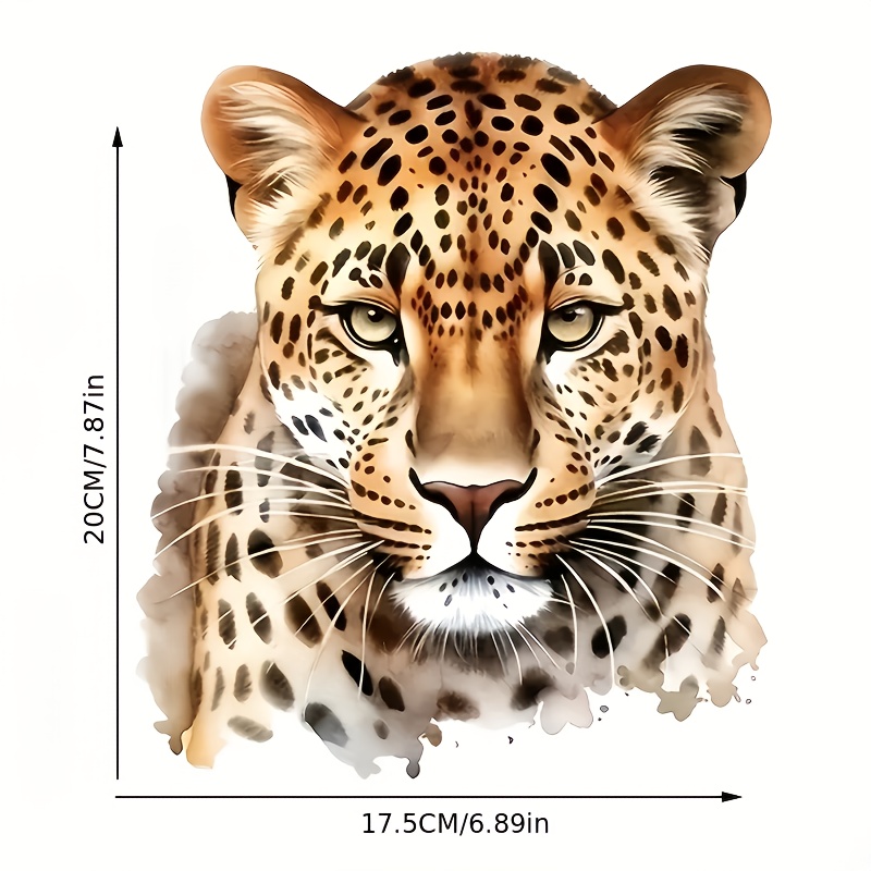 Ink Art Leopard - Heat Transfer Patch, Diy Iron-on Washable Patch, Suitable For Diy T-shirts, Jeans, Sweatshirts, Tote Bags, Pillows
