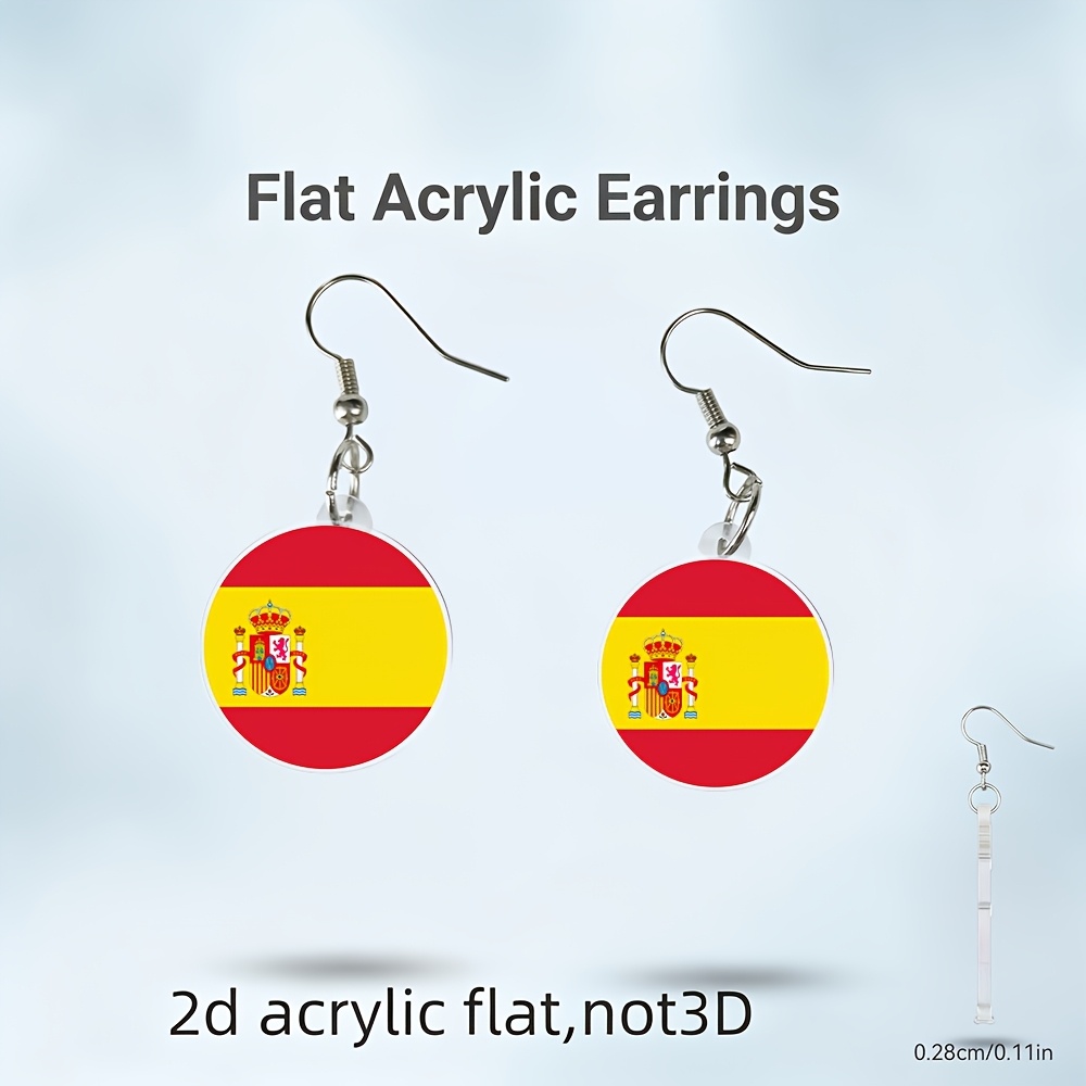 TEMU Pendientes planos 2D de acrílico con de rayas y amarillas, pendientes , elegantes y de moda, exquisitos accesorios para adecuados para uso