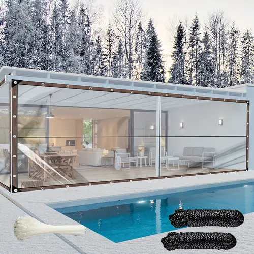 heavy duty waterproof clear tarps with grommets versatile for henhouses porch canopies more durable rainproof covering for