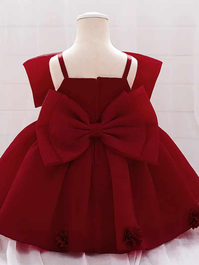 1 year old princess dress NOKIO Birthday Party Princess Dresses, Baby Girls Princess Party Dress, Children's Dress Lace Color Matching Baby One Year Old Dress Bow Princess Evening Dress Kids Baby Girl Dress