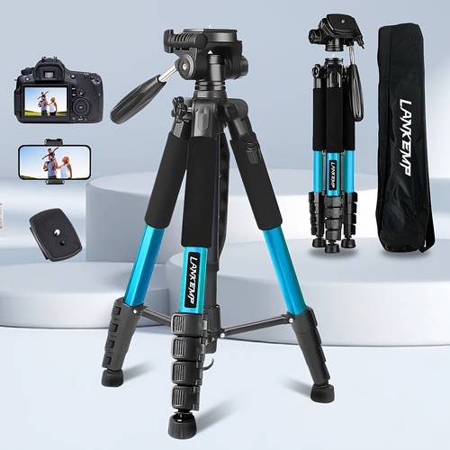 black 188cm professional aluminum alloy camera stand with release plate phone holder suitable for digital single lens cameras mobile phones projectors scopes including black handbag s