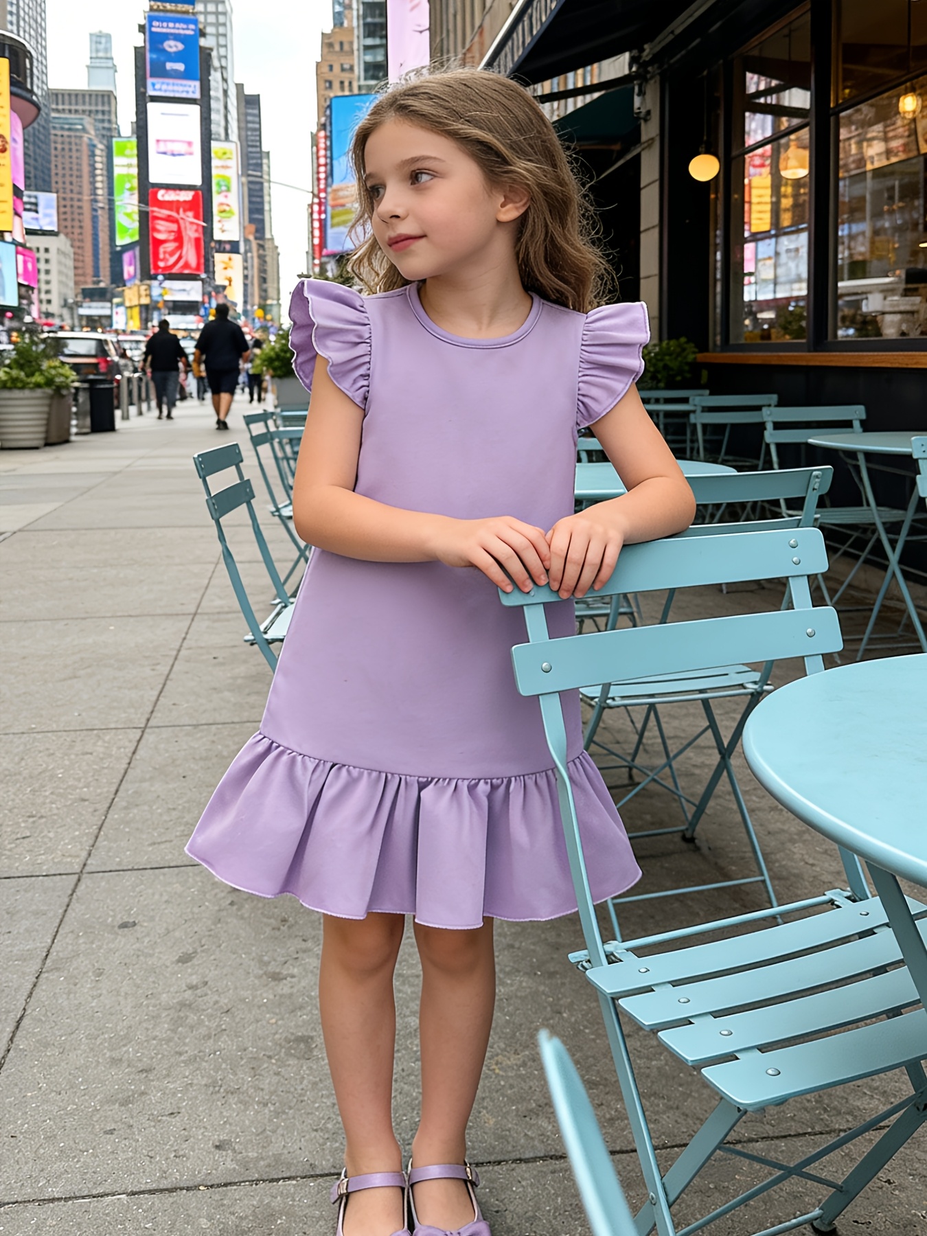 casual light purple sleeveless dress shoulder