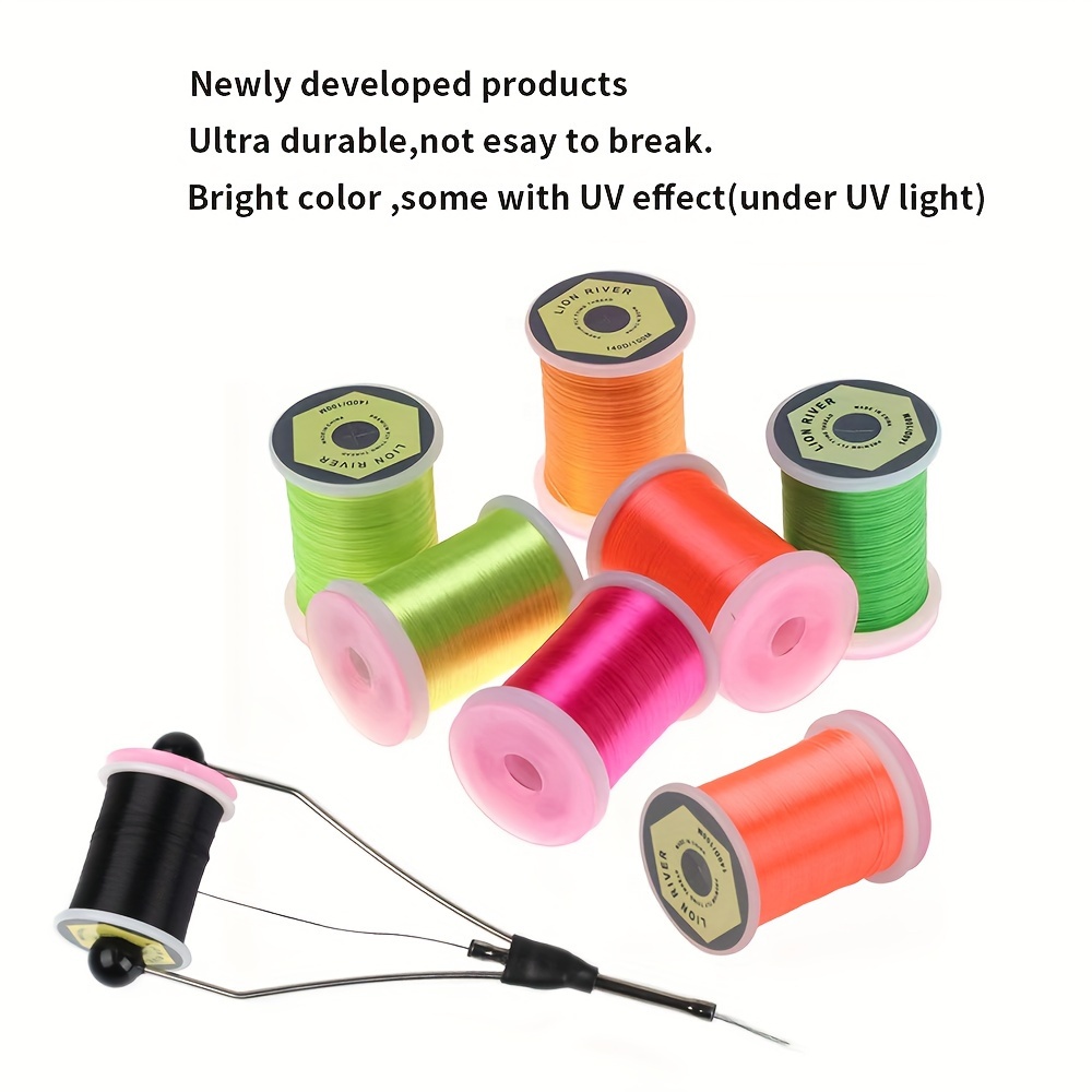 150yards Fishing Line UV Fluorescent Color 150D Polyester Spool